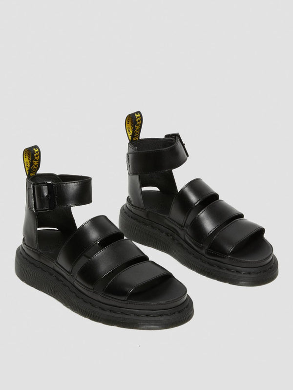 Sandalen mit Bändern aus schwarzem Clarissa-Leder