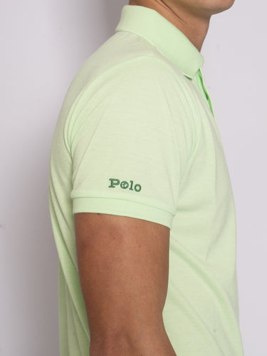 Polo en piqué lime