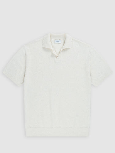Polo in Terry Cloth Effect Ecru