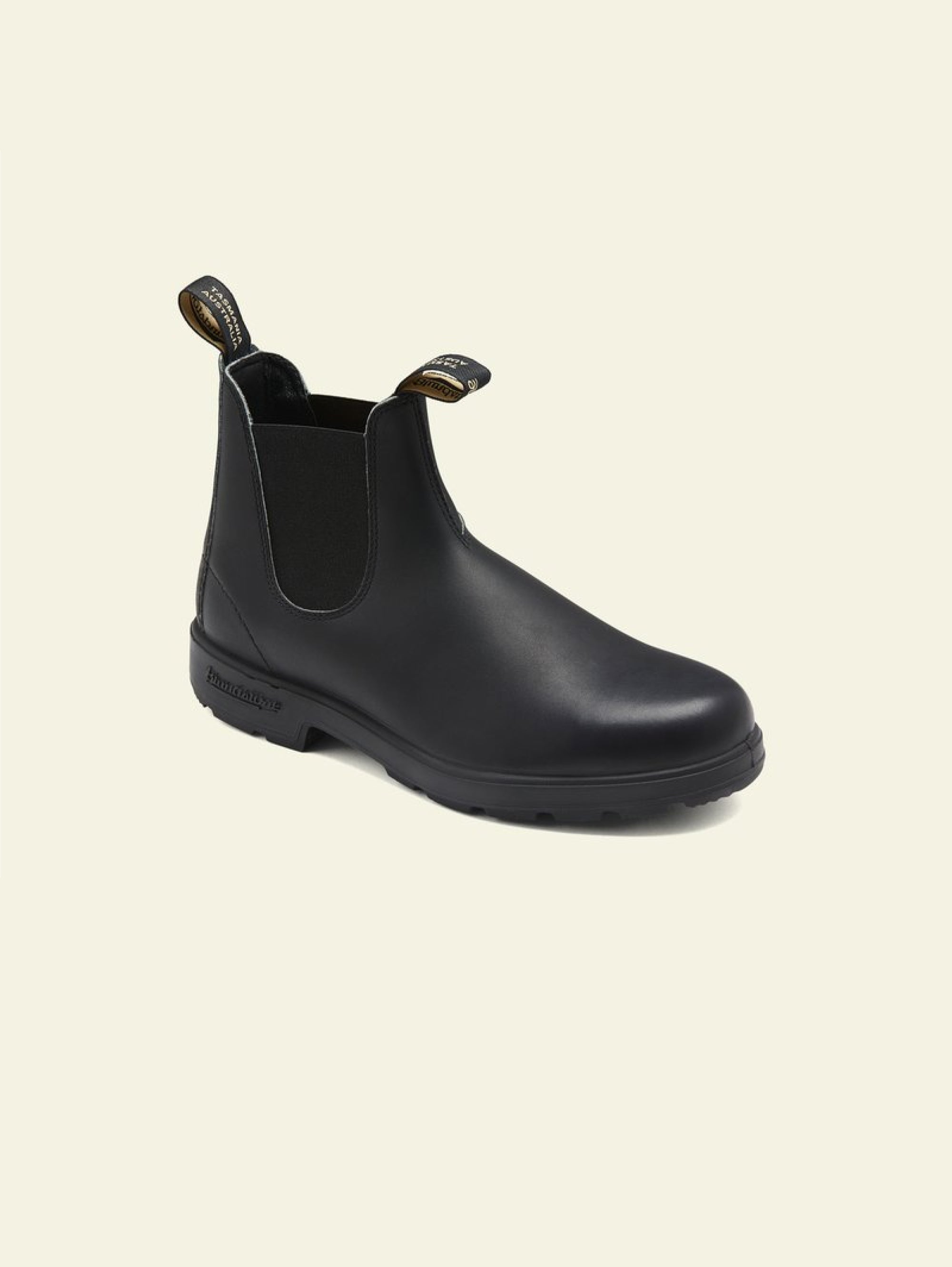 Chelsea Boots in Leather with Black / Black Elastics