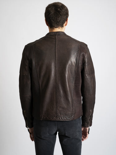 Lederjacke gewaschen Braun