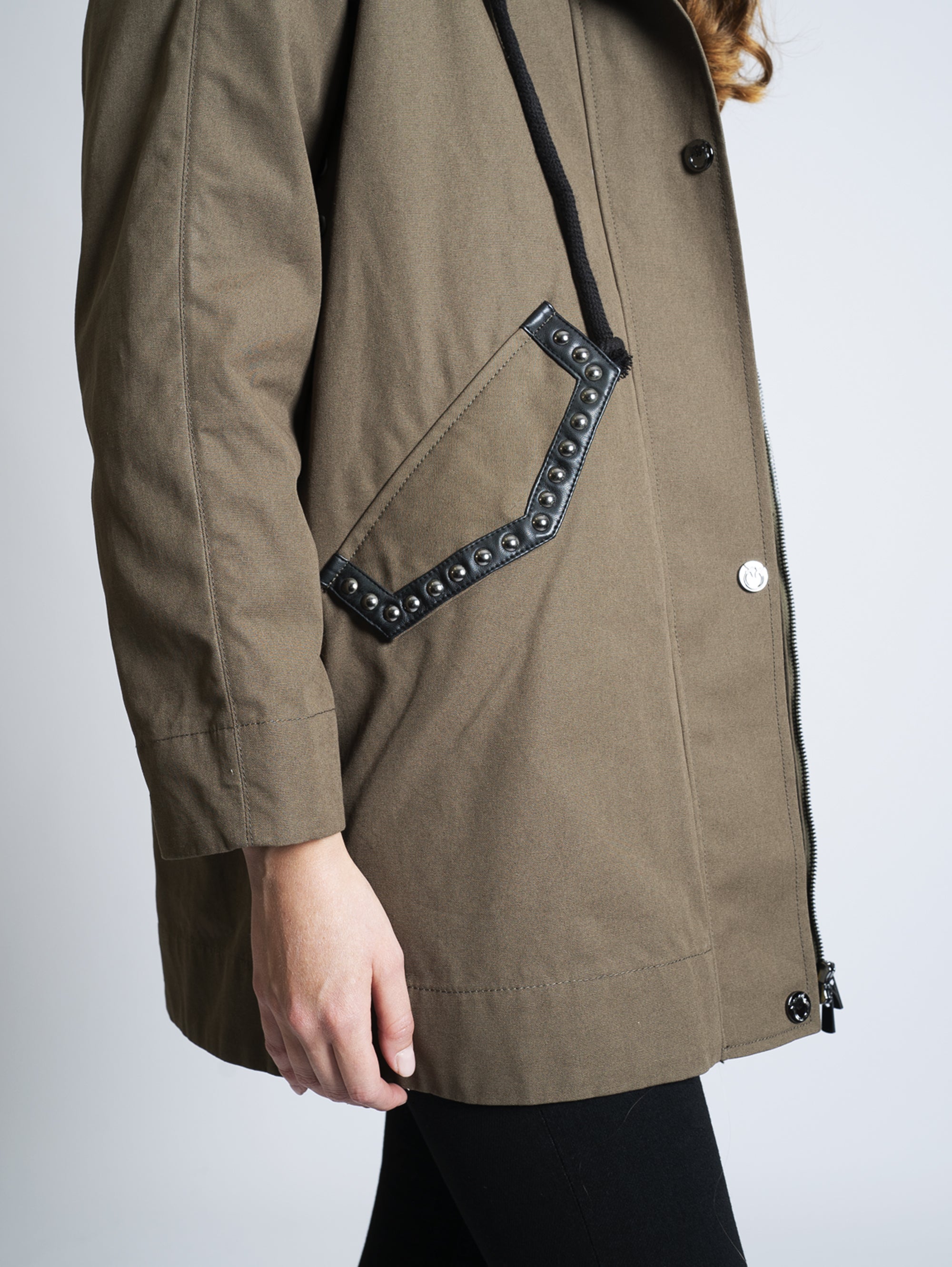 Parka with Green Removable Padding