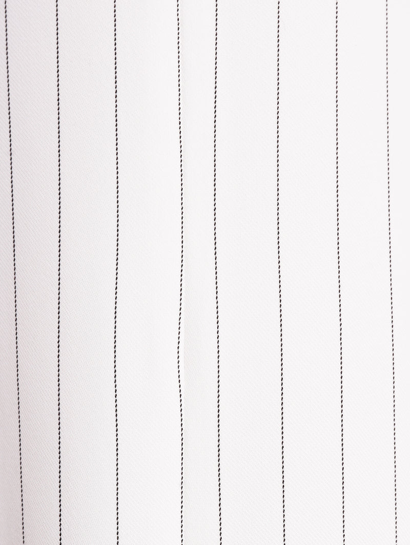 Pantalone gessato cropped Bianco / Nero-Pantaloni-FEDERICA TOSI-TRYME Shop