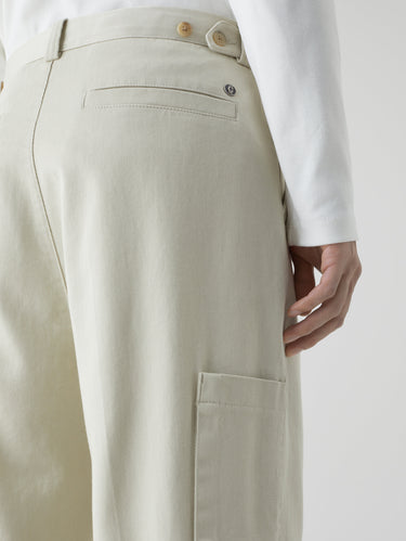 Hose aus Bio-Baumwoll-Twill in Weiß
