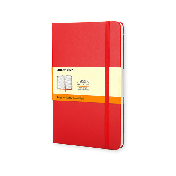 MOLESKINE-Taccuino rosso a righe hard - Large QP060R ROSSO-TRYME Shop