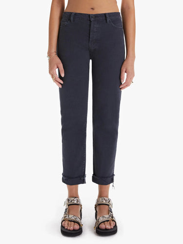 MOTHER-Jeans Vita Alta Nero-TRYME Shop