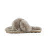MOU-Slippers in Montone Incrociato Grigio-TRYME Shop