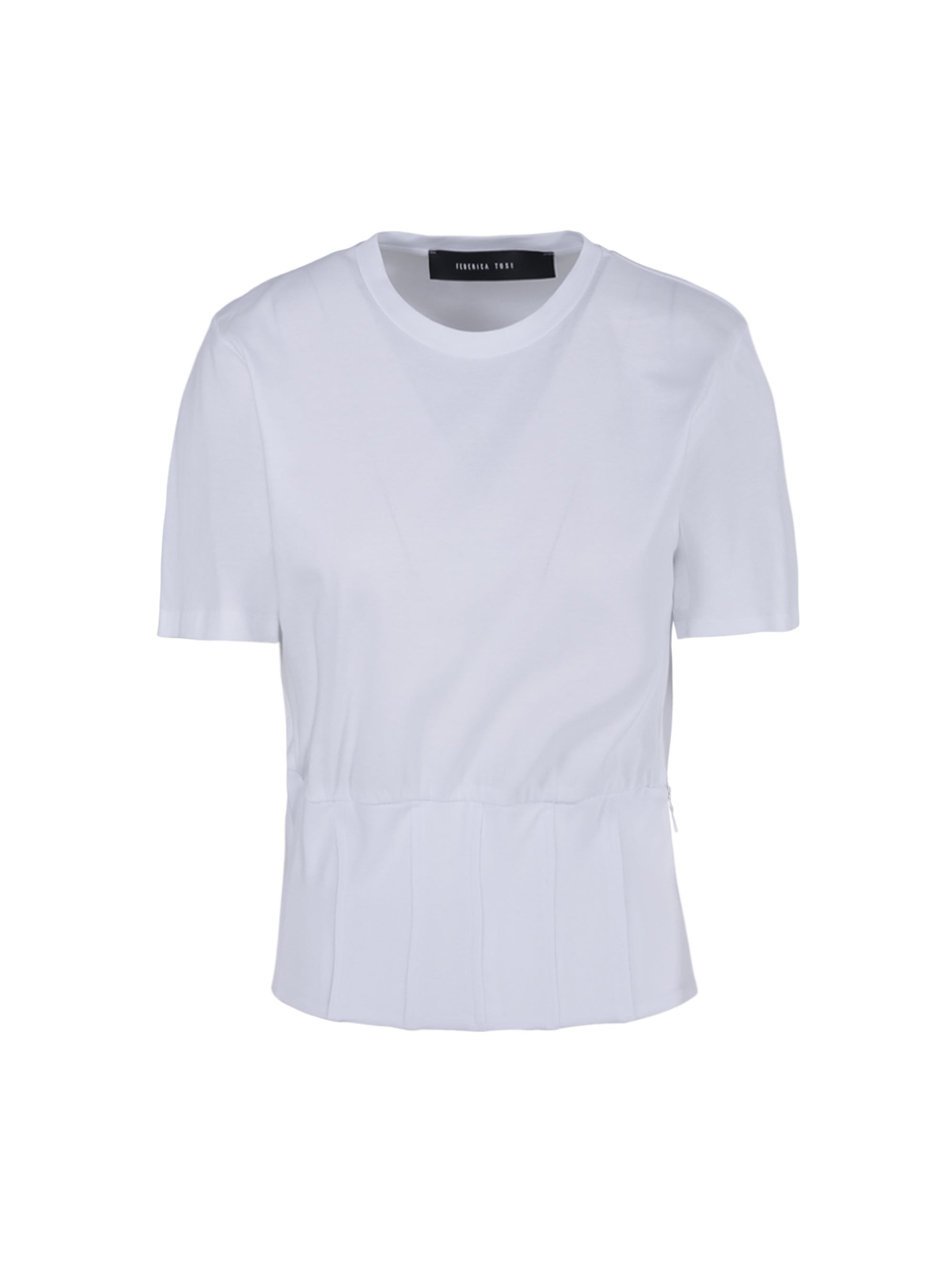 FEDERICA TOSI-T-shirt Stile Corsetto Bianco-TRYME Shop