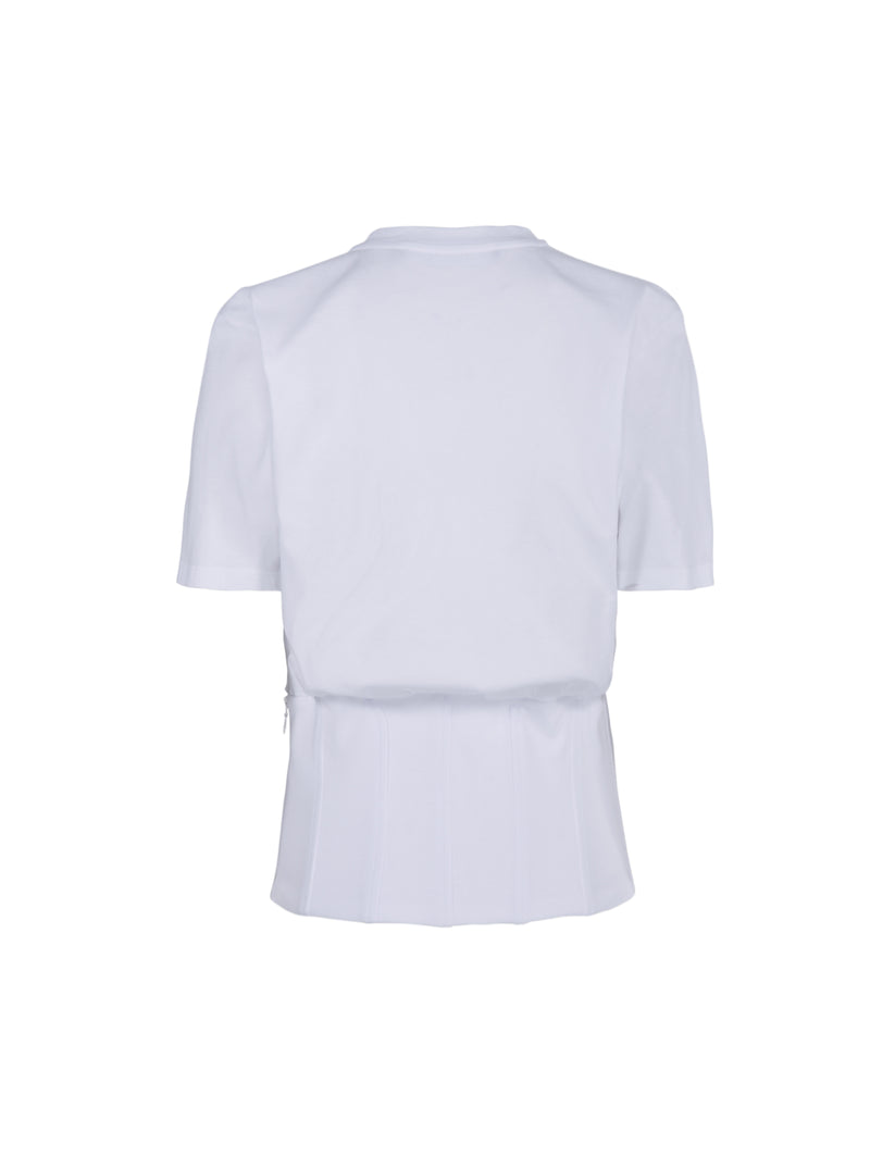T-shirt Stile Corsetto Bianco