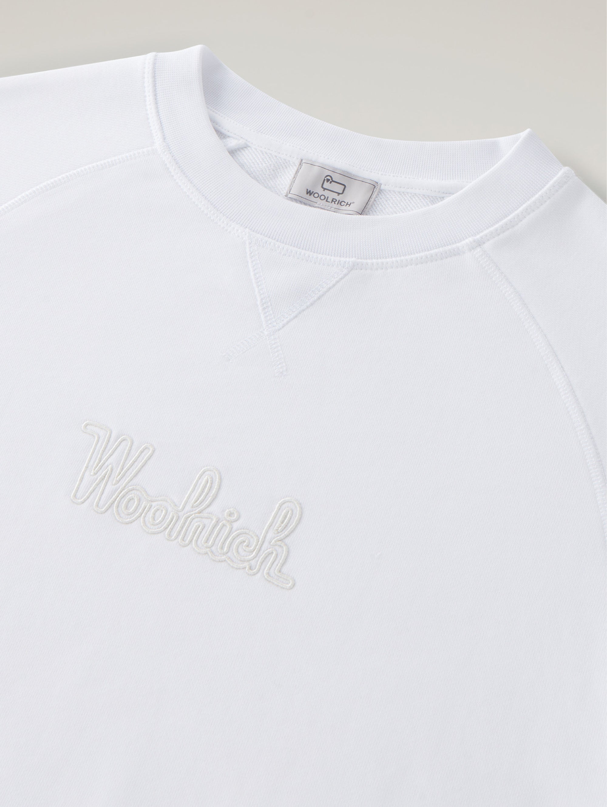 Three Quarter Sleeves Sweatshirt with Laces and White Embroidery