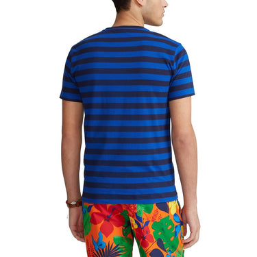 Blue Striped Cotton T-shirt