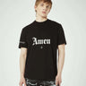 JOHN RICHMOND-T-shirt Over con Stampa "Amen" Nero-TRYME Shop