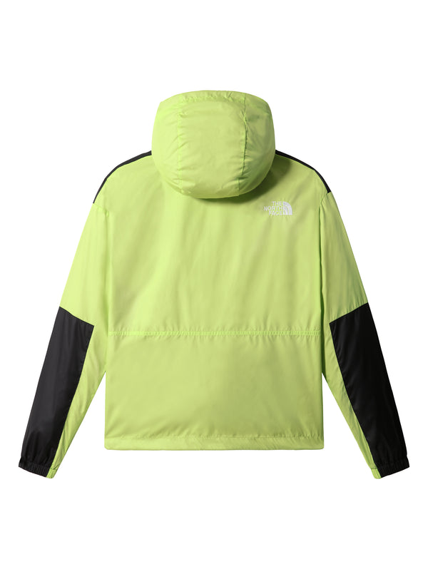 Sheru Colour Block Jacke mit grüner Kapuze