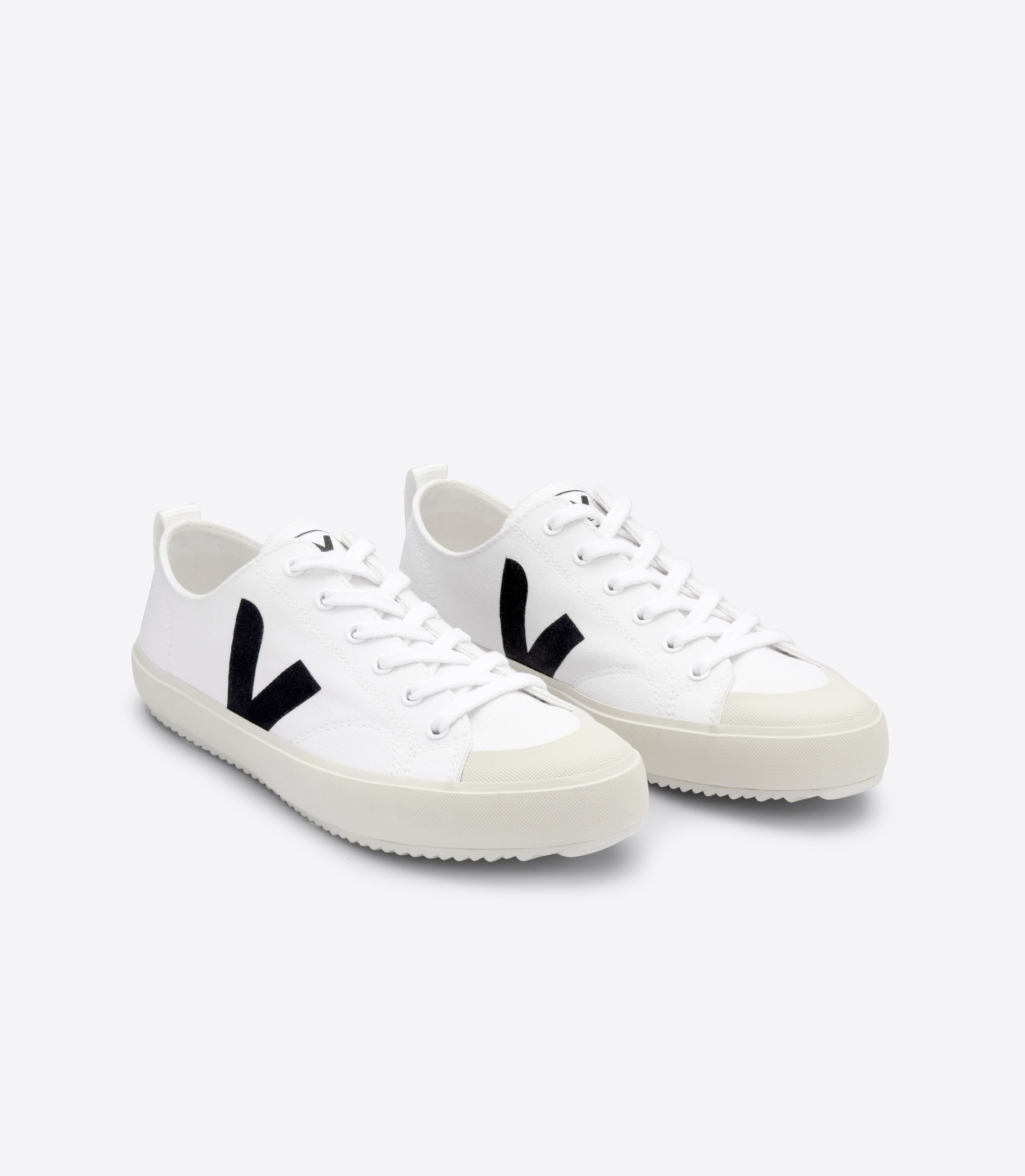 Sneakers aus Bio-Baumwolle für Herren Weiß Schwarz