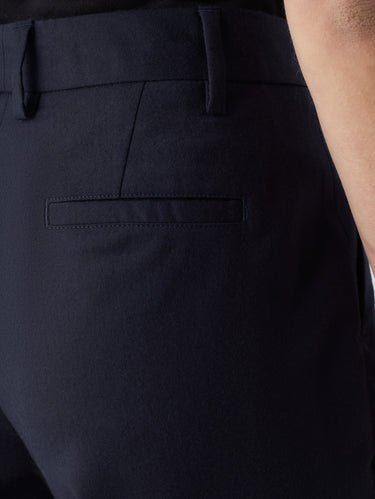 Pantaloni con Risvolto Blu Notte