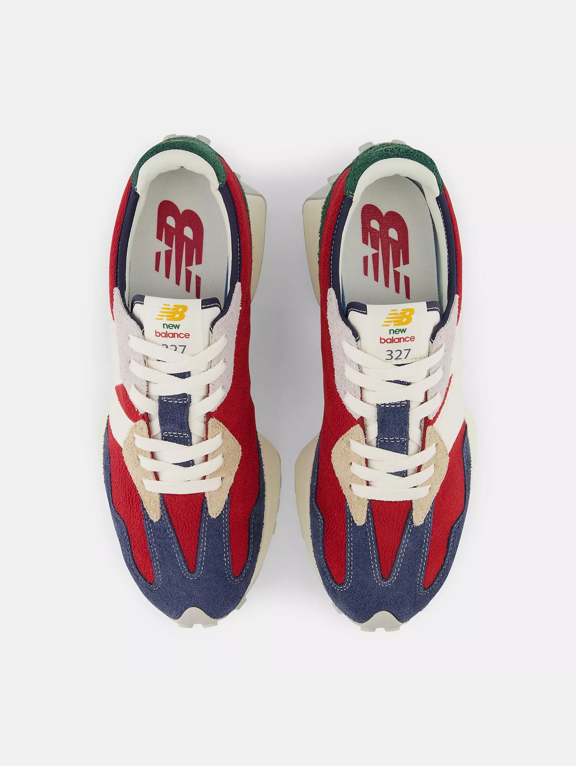327 Red / Blue / Green Leather Sneakers