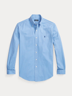 RALPH LAUREN-Camicia in Cotone Custom Fit Blu-TRYME Shop