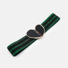 ESSENTIEL ANTWERP-Cintura Elastica con Fibbia a Cuore Verde/Nero-TRYME Shop