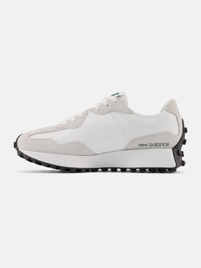 Sneakers in Pelle 327 Bianco/Verde