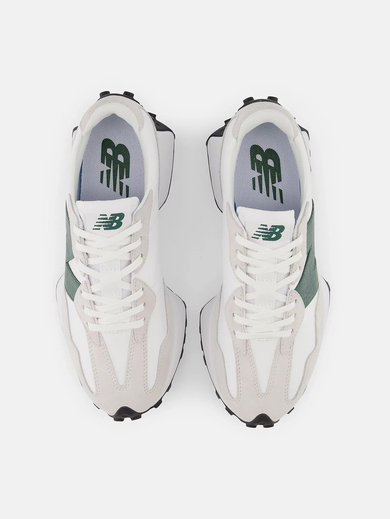 Sneakers in Pelle 327 Bianco/Verde