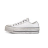 CONVERSE-Chuck Taylor All Star Platform Low in Pelle - Bianco-TRYME Shop