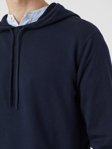 Sweatshirt aus Baumwollmischstrick in Mitternachtsblau