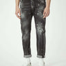 John Richmond jeans uomo Grikio effetto used lavaggio nero
