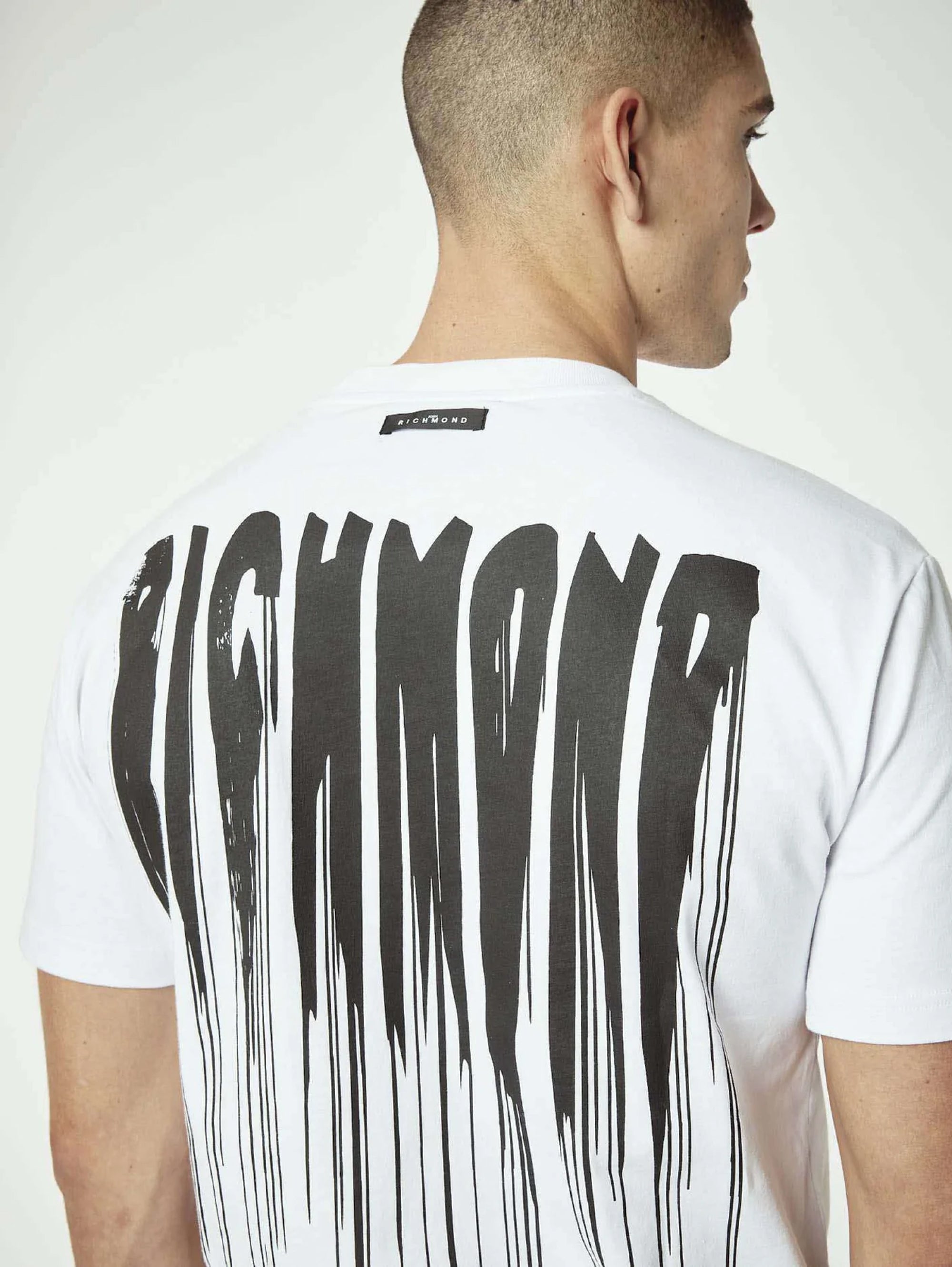 Über T-Shirt mit weißem Front-Back-Print