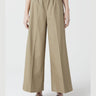 CLOSED-Pantaloni Cropped in Twill di Cotone Khaki-TRYME Shop