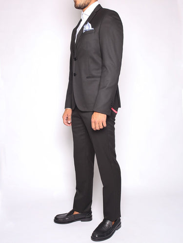 MANUEL RITZ - ABITO SLIM FIT IN TECHNO TWILL STRETCH NERO-Completi-Manuel Ritz-TRYME Shop