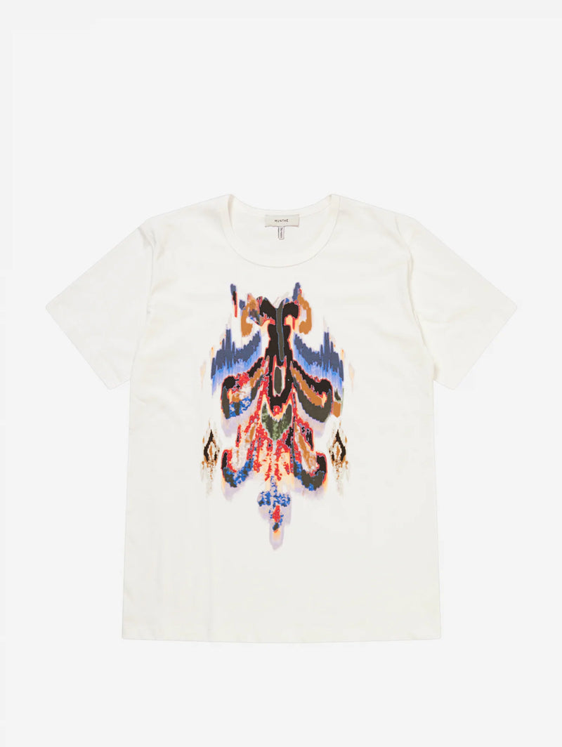 MUNTHE-T-shirt con Stampa Frontale Bianco-TRYME Shop