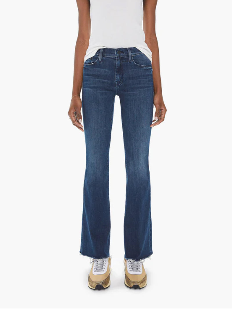 MOTHER-Jeans con Orlo Sfrangiato Blu-TRYME Shop