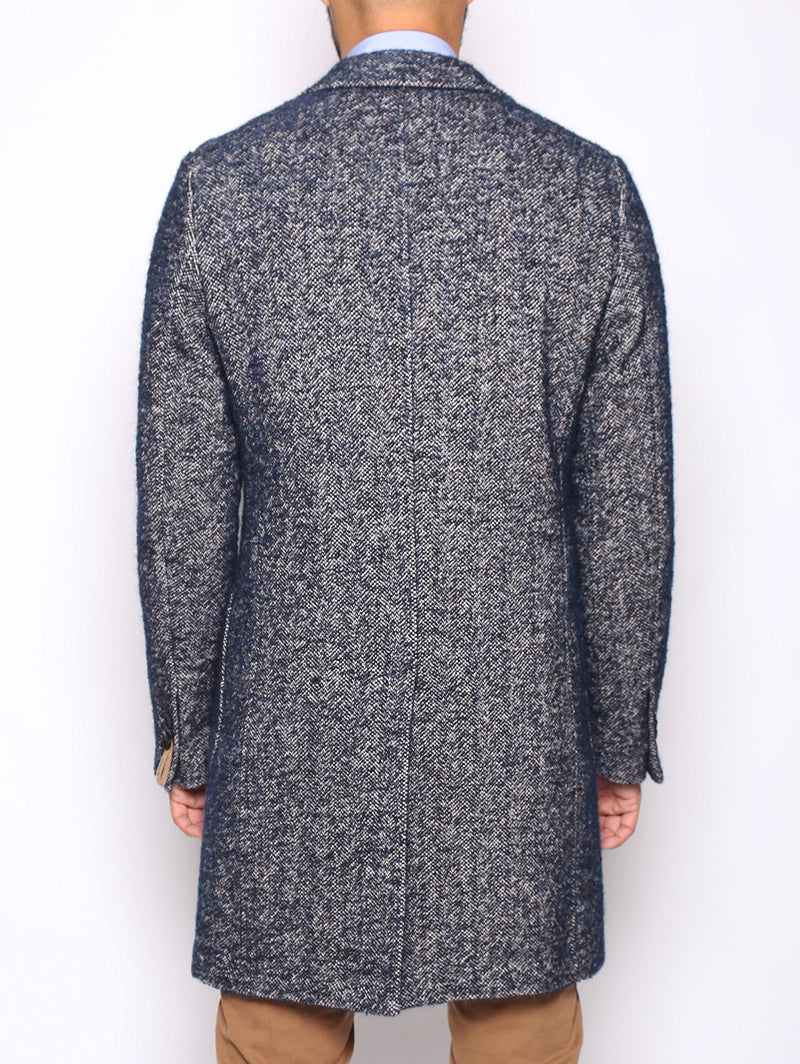 PAOLONI - Cappotto in tweed NAVY-Cappotto-Paoloni-TRYME Shop
