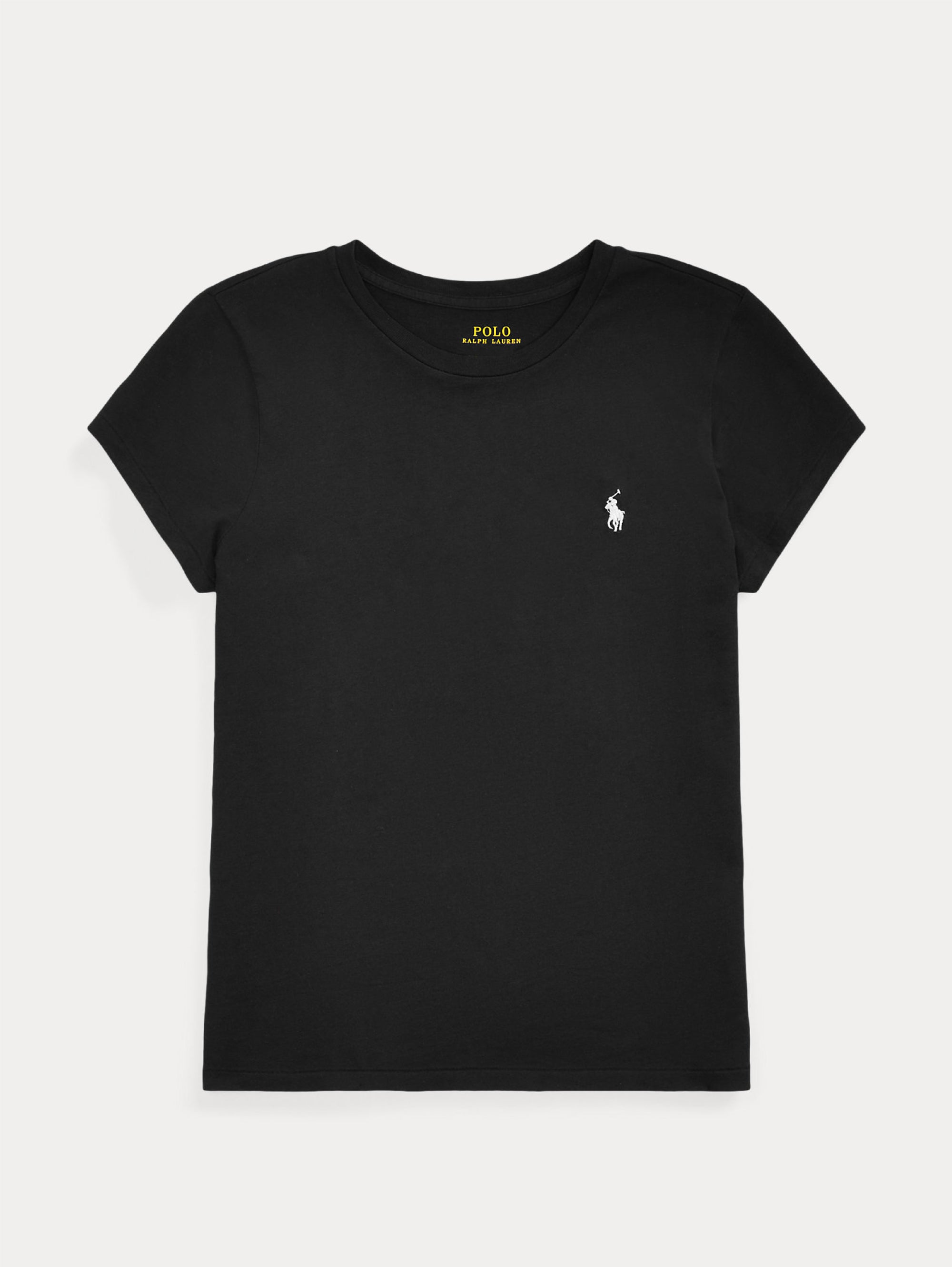 RALPH LAUREN-T-shirt Basica con Pony Nero-TRYME Shop