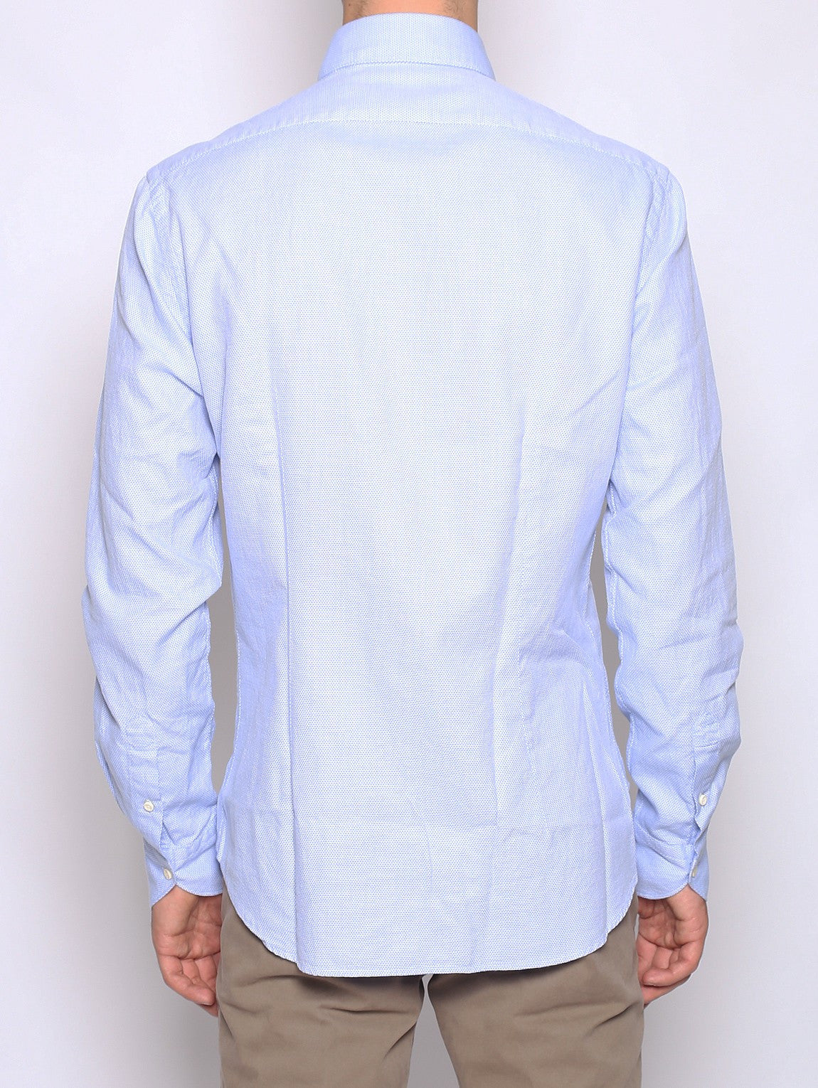 XACUS - Camicia in cotone armaturato - Mod. 767ML CELESTE-Camicie-Xacus-TRYME Shop