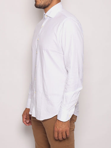 XACUS - Camicia in twill lavato - Mod. 767 BIANCO-Camicie-Xacus-TRYME Shop