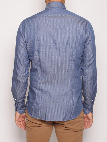 XACUS - Camicia supercotone operato - Mod. 767 NAVY-Camicie-Xacus-TRYME Shop