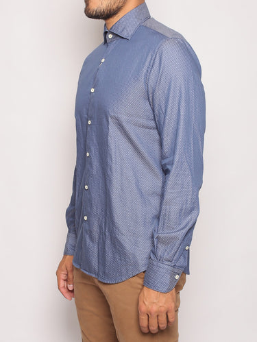 XACUS - Camicia supercotone operato - Mod. 767 NAVY-Camicie-Xacus-TRYME Shop