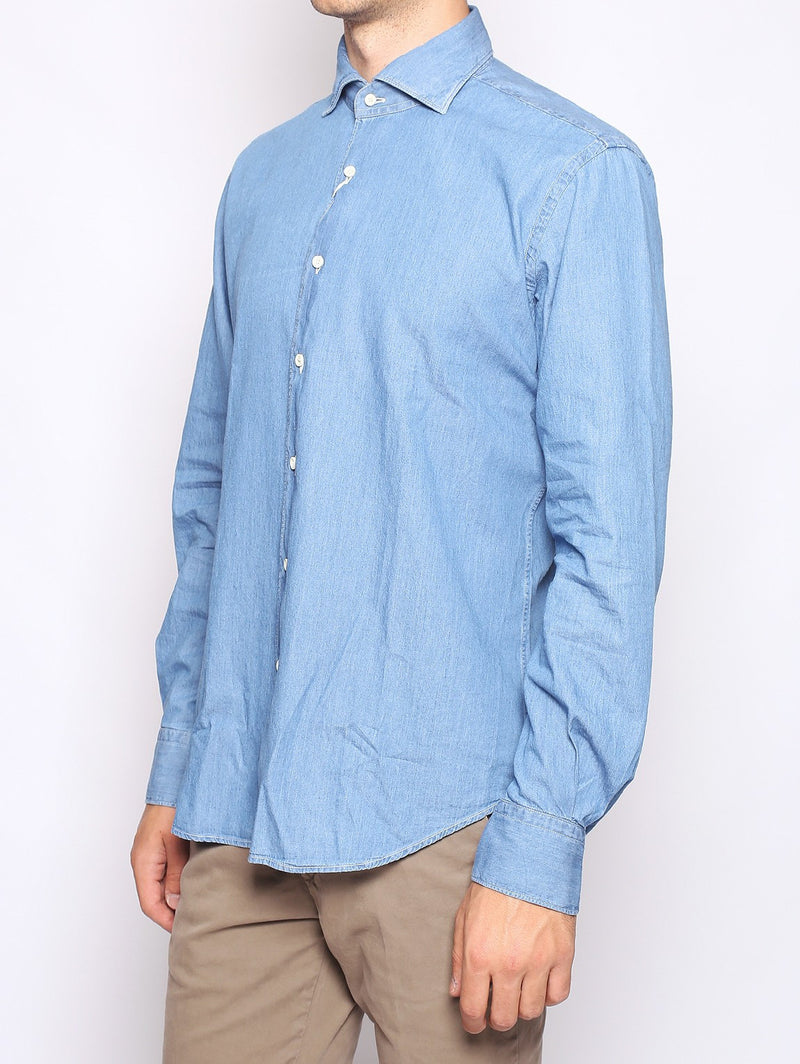 XACUS - Denim indigo Shirt - Mod. 767 CELESTE-Camicie-Xacus-TRYME Shop