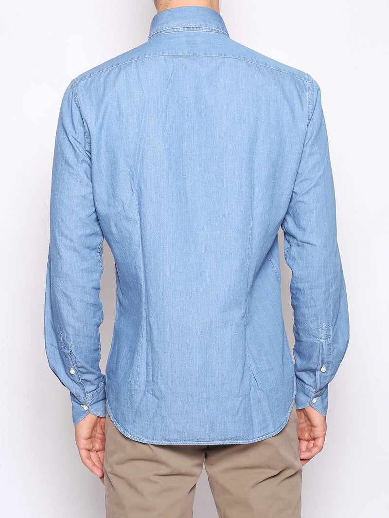 XACUS - Denim indigo Shirt - Mod. 767 CELESTE-Camicie-Xacus-TRYME Shop