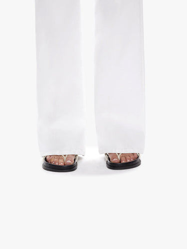 White High-Waisted Flared Jeans