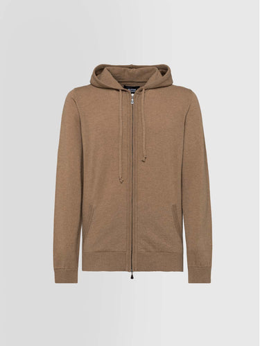 Suede Zip-Up Hoodie